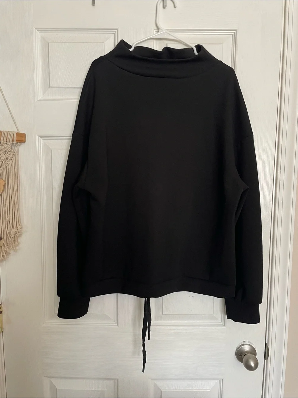 Black Funnel Neck Women's XL Sweater
